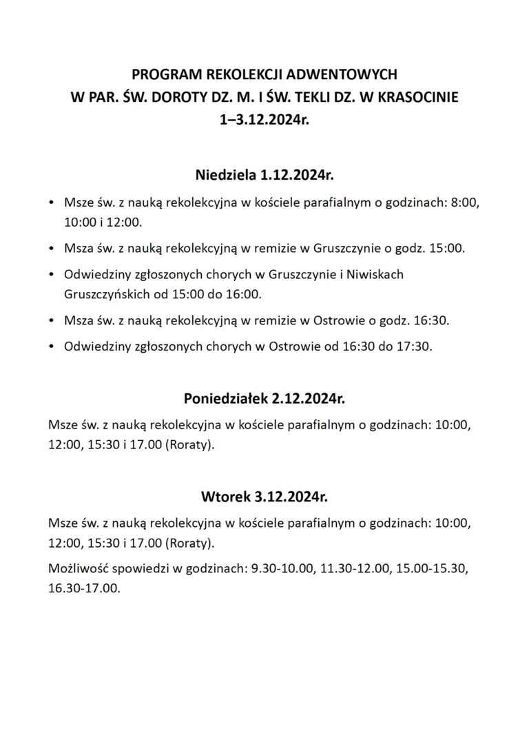 PROGRAM REKOLEKCJI ADWENTOWYCH conv 1